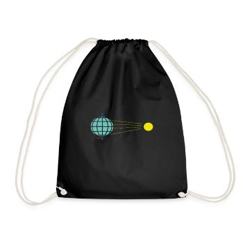 Earth Rotation Around The Sun Earth Protection - Drawstring Bag - black - Front
