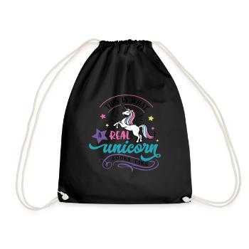 This Is What Real Unicorns Look Like Coloured - Drawstring Bag - black - Front