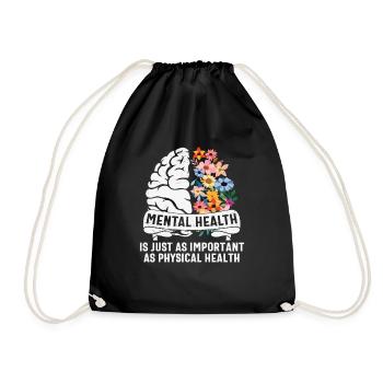 La santé mentale est tout aussi importante que la santé physique - Sac de sport léger - noir - Devant