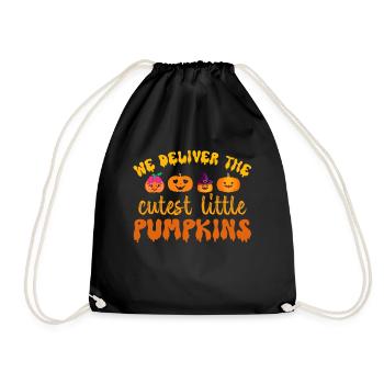 We deliver the cutest little pumpkins - Drawstring Bag - black - Front