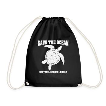 Citations Save The Ocean Aquatic Life - Sac de sport léger - noir - Devant