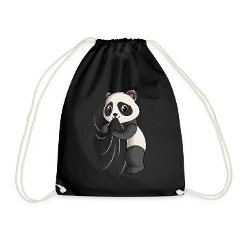 Panda lover Panda Bear Girl Boys - Drawstring Bag - black - Front