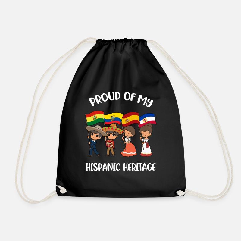 Hispanic Monat des hispanischen Erbes Geschenk - Turnbeutel - Schwarz