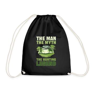 The Man The Myth The Hunting Legend - Drawstring Bag - black - Front