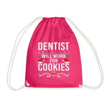 Dental Squad 2023 Weihnachten , Zahnarzt Weihnachten , - Turnbeutel - Fuchsia - Vorne