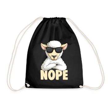 Sheep Nope sheep - Drawstring Bag - black - Front