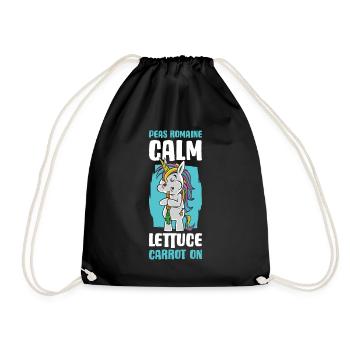 Romaine Calm Lettuce Carrot On Karotte Geschenk - Turnbeutel - Schwarz - Vorne