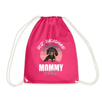 Beste Dackel-Mami - Turnbeutel - Fuchsia - Vorne