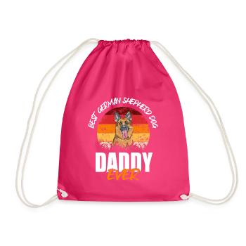 German Shepherd - Drawstring Bag - fuchsia - Front