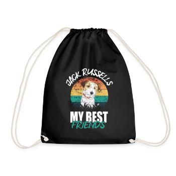 Jack Russell - Drawstring Bag - black - Front
