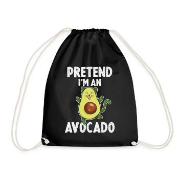 Pretend Im An Avocado Avocado Geschenk - Turnbeutel - Schwarz - Vorne