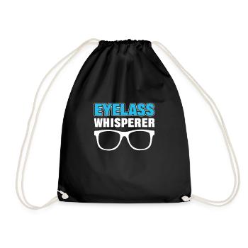 Eyeglass Whisperer Ophthalmologist Optician - Drawstring Bag - black - Front