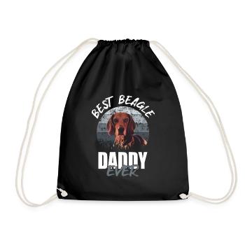 Best Beagle Daddy Ever - Drawstring Bag - black - Front