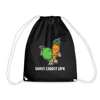 Carotte douce citron vert Carotte Cadeau - Sac de sport léger - noir - Devant