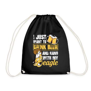 Boire de la bière - Sac de sport léger - noir - Devant