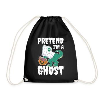 Pretend in A Ghost Spirit Gift - Drawstring Bag - black - Front