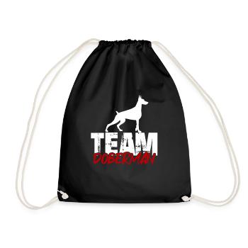 Team Dobermann - Drawstring Bag - black - Front