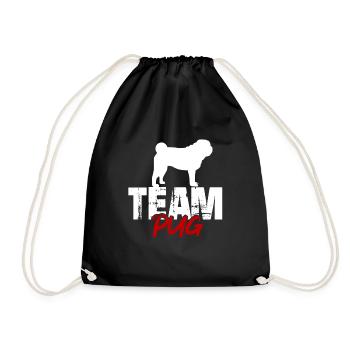 Team Mops - Turnbeutel - Schwarz - Vorne