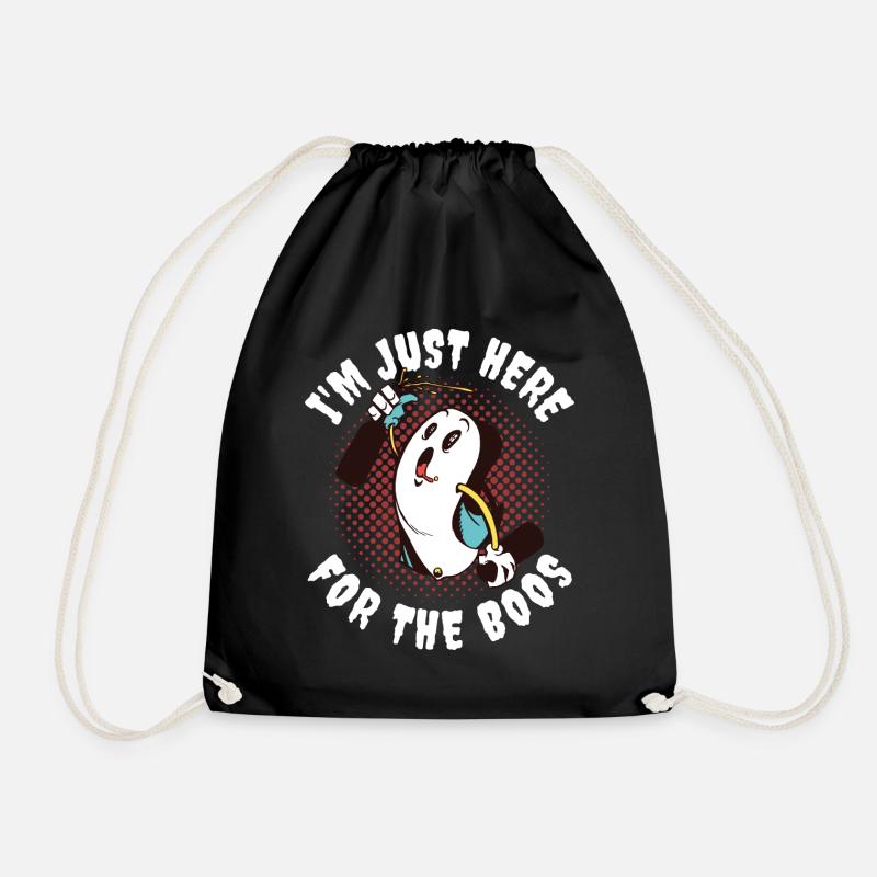 Im Just Here For The Boos Geist Geschenk - Turnbeutel - Schwarz