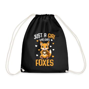 Fox Girls Children - Drawstring Bag - black - Front