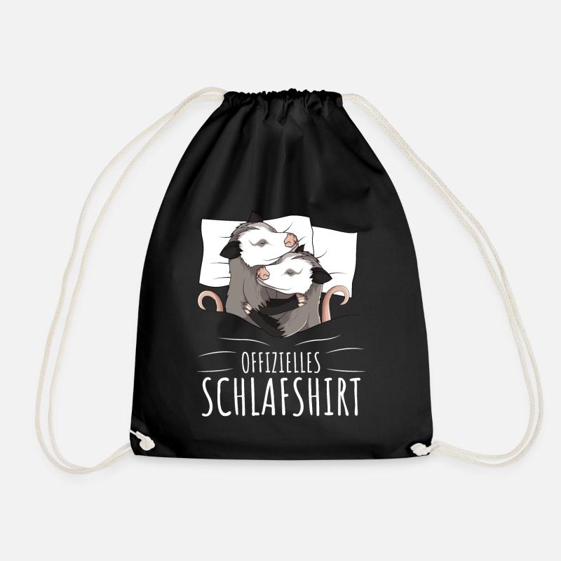 Offizielles Schlafshirt Opossum - Turnbeutel - Schwarz