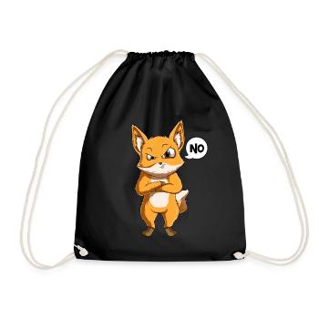 Fuchs Kinder Jungen - Turnbeutel - Schwarz - Vorne