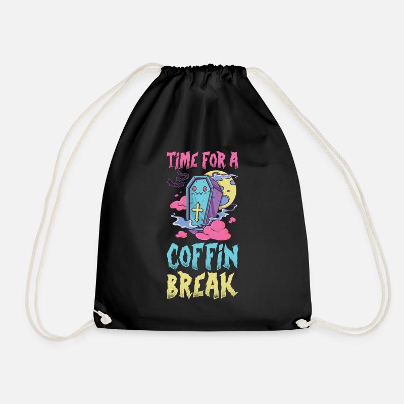 Time For A Coffin Break Vampir Geschenk - Turnbeutel - Schwarz