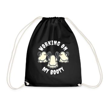 Working On My Booty Spirit Gift - Drawstring Bag - black - Front