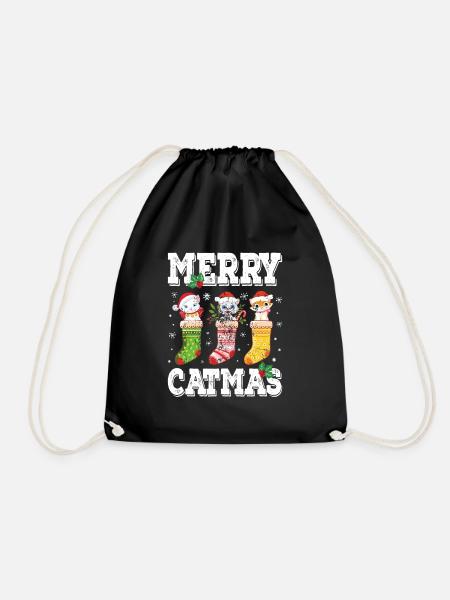 Pyjama Weihnachten - Turnbeutel - Schwarz