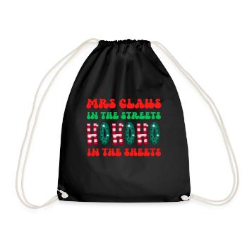 Mme Claus dans les rues Ho Ho Ho Ho Dans les draps, - Sac de sport léger - noir - Devant