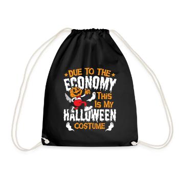 Due to the Economy This Is My Halloween Costume - Drawstring Bag - black - Front