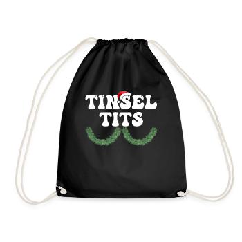 Drôles de chemises de Noël pour couples, mésanges de guirlandes - Sac de sport léger - noir - Devant