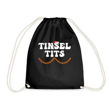 Drôles de chemises de Noël pour couples, mésanges de guirlandes - Sac de sport léger - noir - Devant