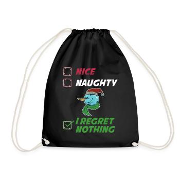 Je ne regrette rien de cadeau coquin ou mignon - Sac de sport léger - noir - Devant