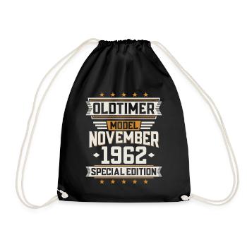 Novembre vintage 1962 anniversaire de voiture classique - Sac de sport léger - noir - Devant