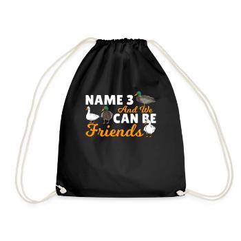 Canard Chasse au canard Oiseaux aquatiques - Sac de sport léger - noir - Devant
