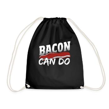 Bacon Can Do Ham Breakfast Bacon and Egg - Drawstring Bag - black - Front