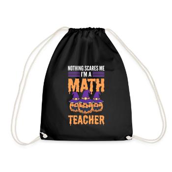 Rien ne me fait peur Je suis professeur de mathématiques Halloween - Sac de sport léger - noir - Devant