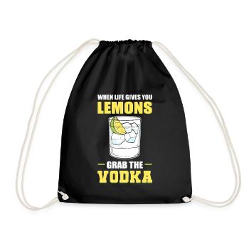 When Life Gives You Lemons Grab The Vodka Wodka - Turnbeutel - Schwarz - Vorne