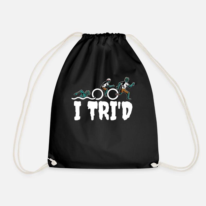 I Trid Triathlon Geschenk - Turnbeutel - Schwarz