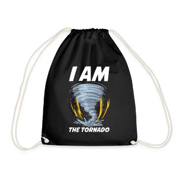 I Am The Tornado Meteorology Gift - Drawstring Bag - black - Front