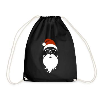 Frohe Weihnachten - Turnbeutel - Schwarz - Vorne