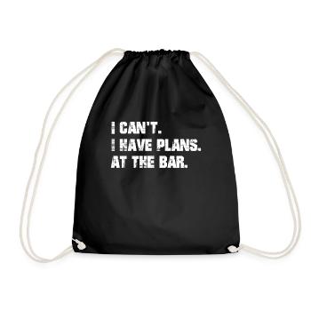 J’ai des projets. Au bar. - Sac de sport léger - noir - Devant