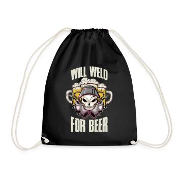 Will Weld For Beer Welder Cadeau - Sac de sport léger - noir - Devant