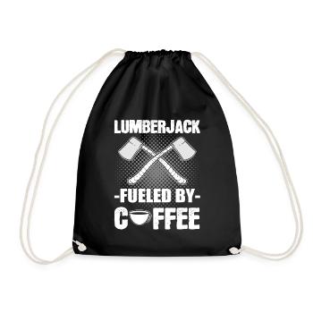 Lumberjack Fueled by Coffee Woodcutter Forester - Turnbeutel - Schwarz - Vorne