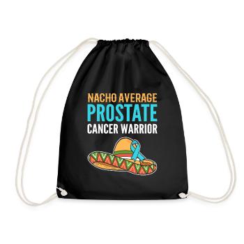 Nacho Average Prostate Cancer Warrior Light Blue - Turnbeutel - Schwarz - Vorne
