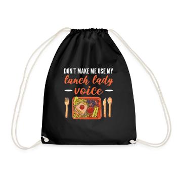 Ne me faites pas utiliser ma cafétéria Lady Voice pour le déjeuner - Sac de sport léger - noir - Devant