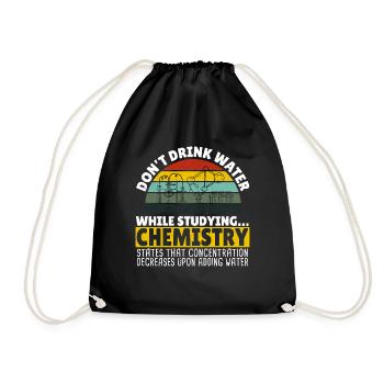 Ne buvez pas d’eau pendant vos études en microbiologie - Sac de sport léger - noir - Devant