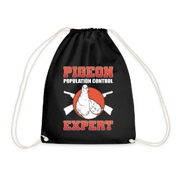 Pigeon Population Control Expert Pigeon Hunting - Turnbeutel - Schwarz - Vorne