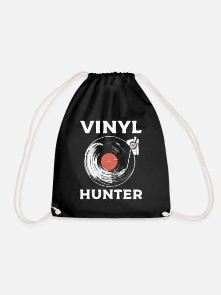 Vinyl Hunter Vinyl Record Collecting - Turnbeutel - Schwarz